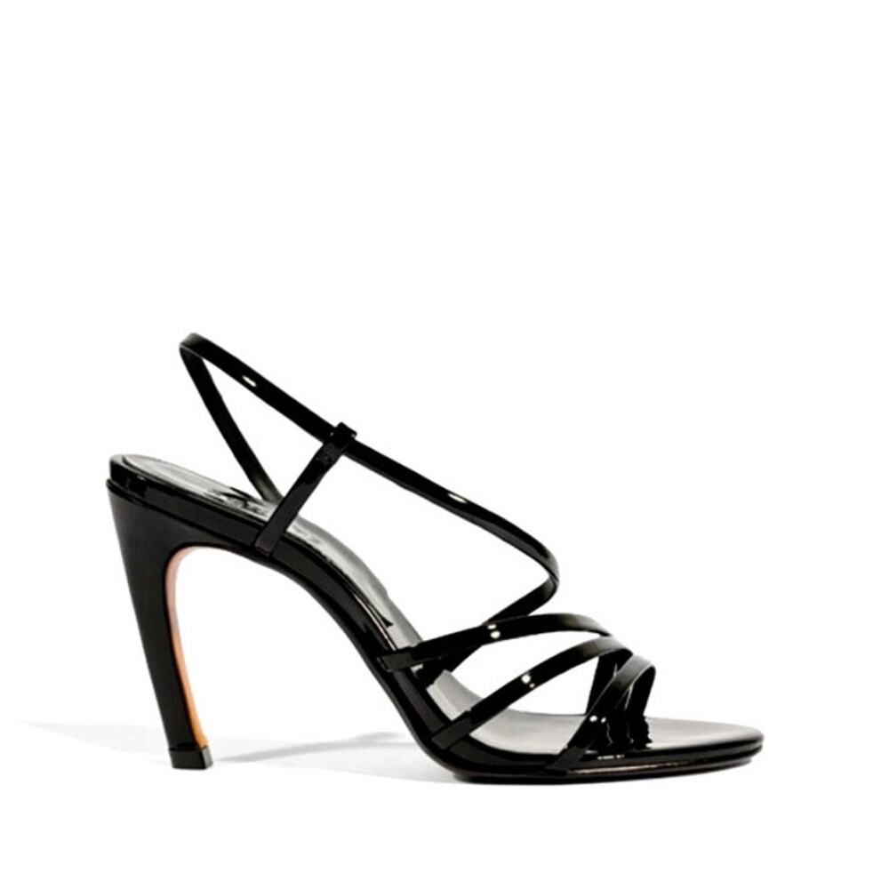 Shultz Annie Curve Women's Black Strappy Heels Size 5.5 NIB